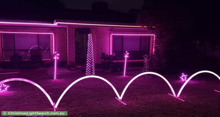 Christmas Light display at 28 Rothschild Street, Woodcroft