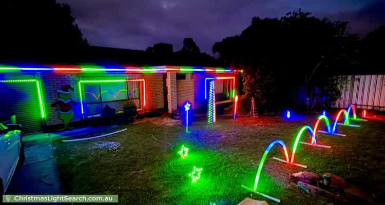 Christmas Light display at 28 Rothschild Street, Woodcroft