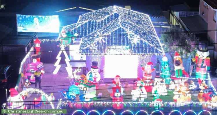 Christmas Light display at 24 Browne Avenue, St Albans