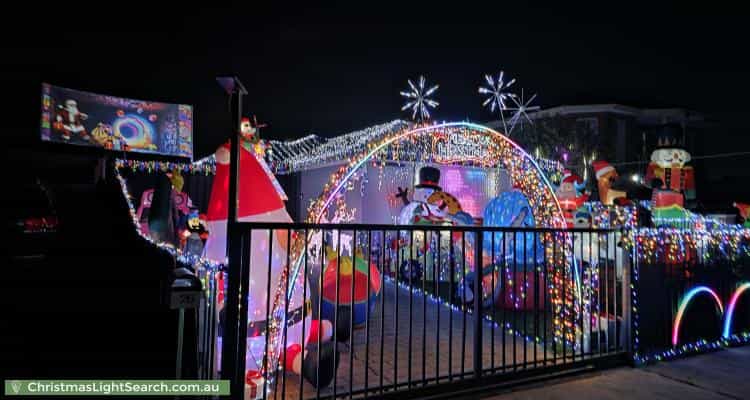 Christmas Light display at 24 Browne Avenue, St Albans