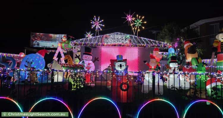 Christmas Light display at 24 Browne Avenue, St Albans