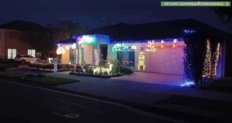Christmas Light display at  Kingfisher Avenue, Mawson Lakes