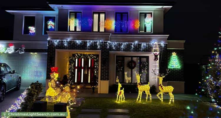 Christmas Light display at 4 Ellery Court, Mulgrave