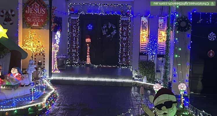 Christmas Light display at 46 Grasmere Avenue, Northmead