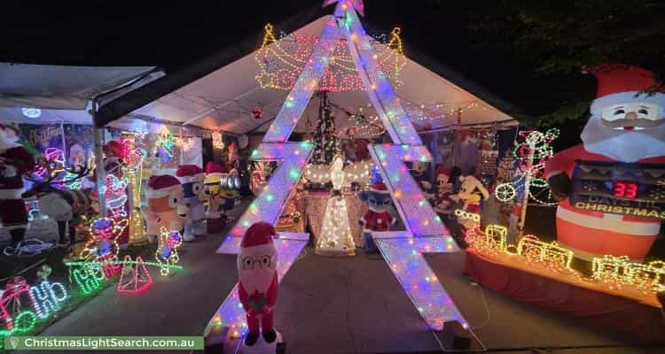 Christmas Light display at 3 Cleggett Street, Forde
