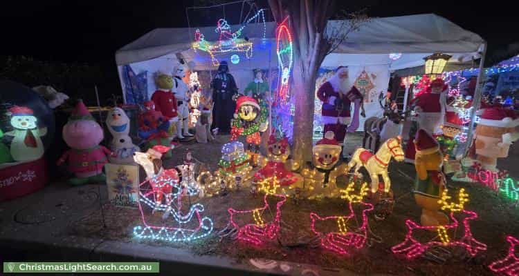 Christmas Light display at 3 Cleggett Street, Forde