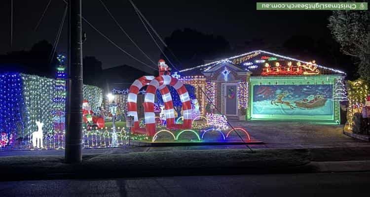 Christmas Light display at 15 Botanic Drive, Glen Waverley