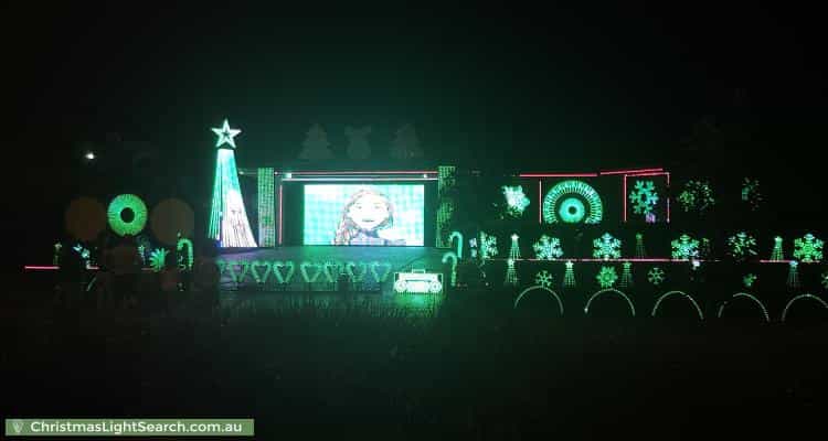 Christmas Light display at 99 Santa Monica Drive, Augustine Heights