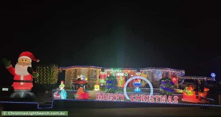 Christmas Light display at 25 Amber Grove, Bolwarra Heights
