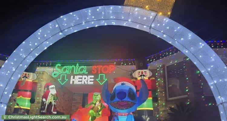 Christmas Light display at 25 Amber Grove, Bolwarra Heights