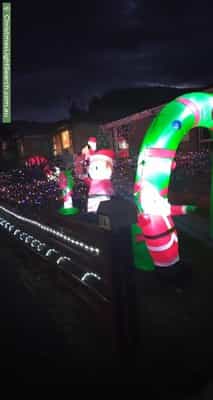 Christmas Light display at 34 Barossa Road, Glenorchy