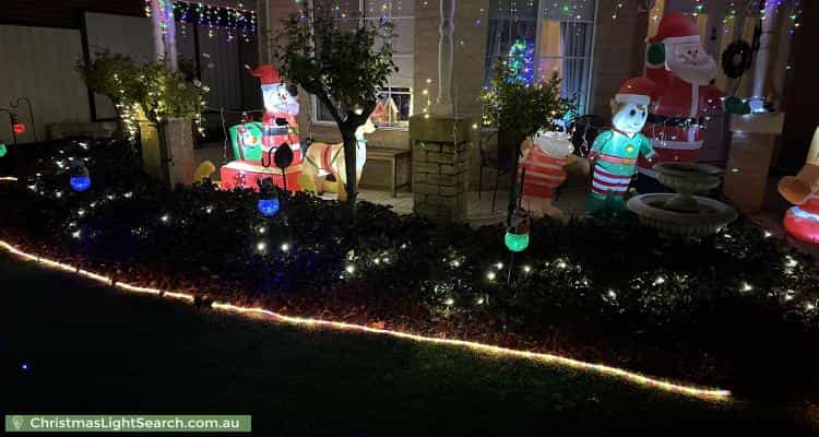 Christmas Light display at 12 Louis Vista, Madeley