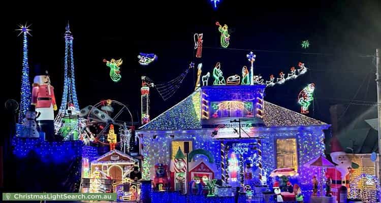 Christmas Light display at 121 Molle Street, West Hobart