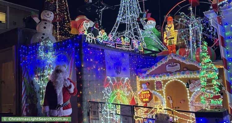 Christmas Light display at 121 Molle Street, West Hobart