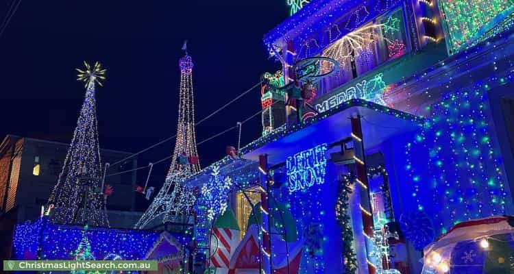 Christmas Light display at 121 Molle Street, West Hobart