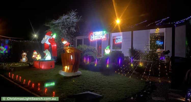 Christmas Light display at 2 Wallaroo Place, Hastings