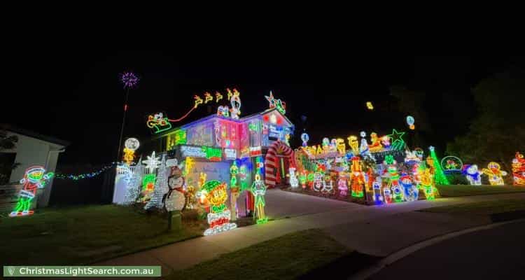 Christmas Light display at 16 Pine Edge Drive, Landsborough