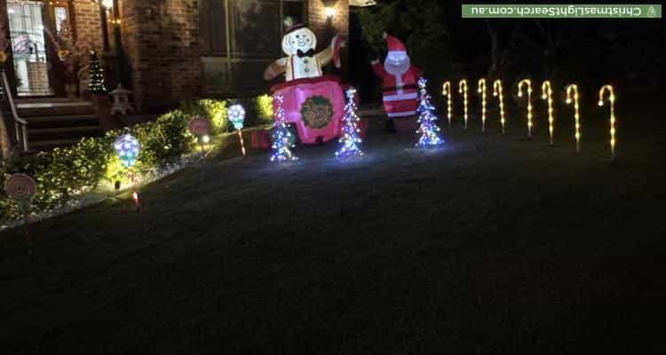 Christmas Light display at  Mountain View Avenue, Glen Alpine