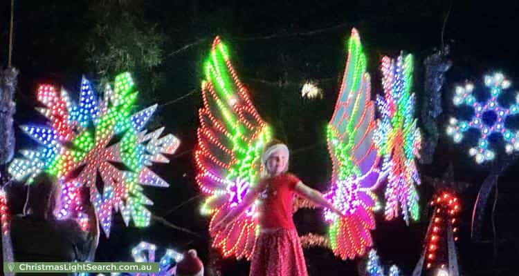 Christmas Light display at 1 Eaglemont Retreat, Conder