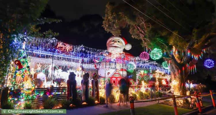 Christmas Light display at 50 Kincumber Drive, Croydon