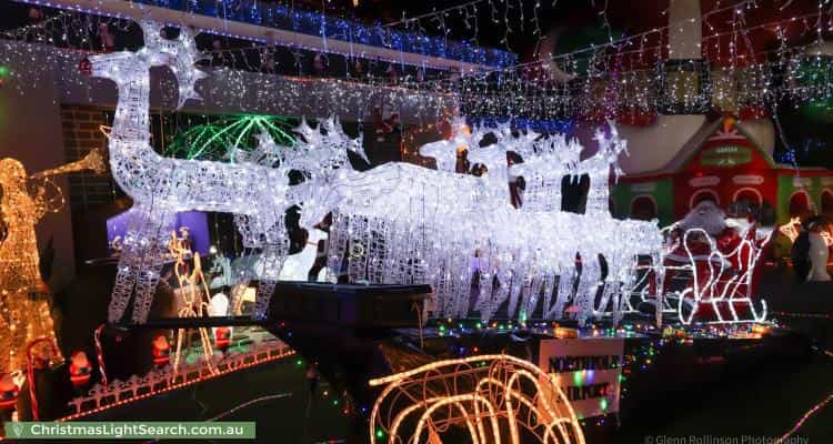 Christmas Light display at 50 Kincumber Drive, Croydon