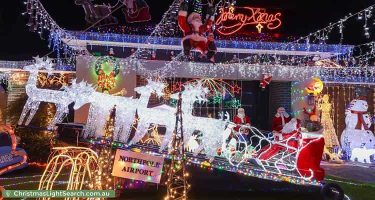 Christmas Light display at 50 Kincumber Drive, Croydon