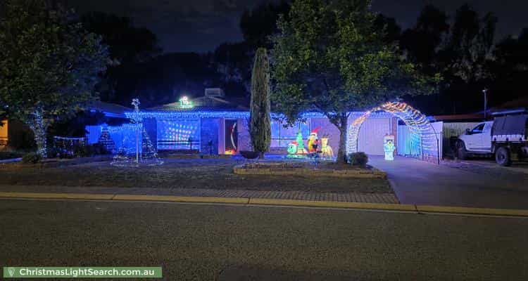 Christmas Light display at 20 Commodore Parade, Andrews Farm