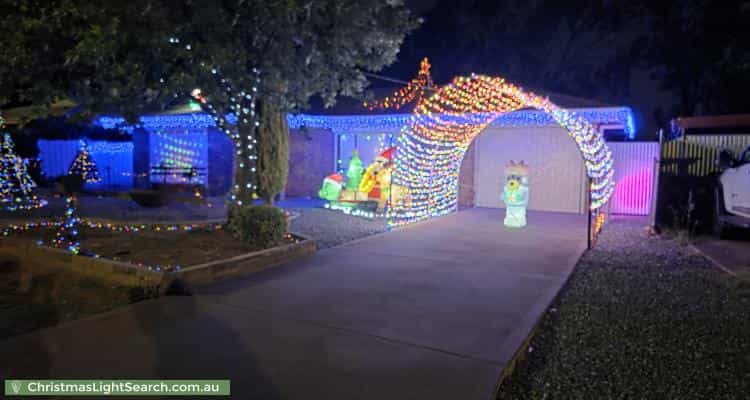 Christmas Light display at 20 Commodore Parade, Andrews Farm