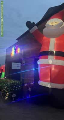 Christmas Light display at 12 Lovely Meadows Court, Rosebud