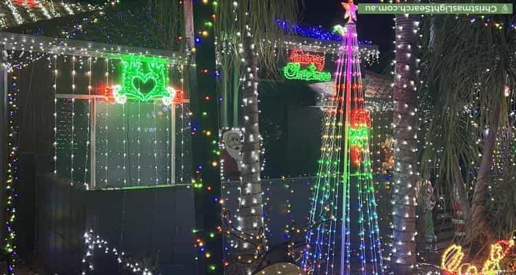 Christmas Light display at 8 Bellevue Place, Springfield Lakes
