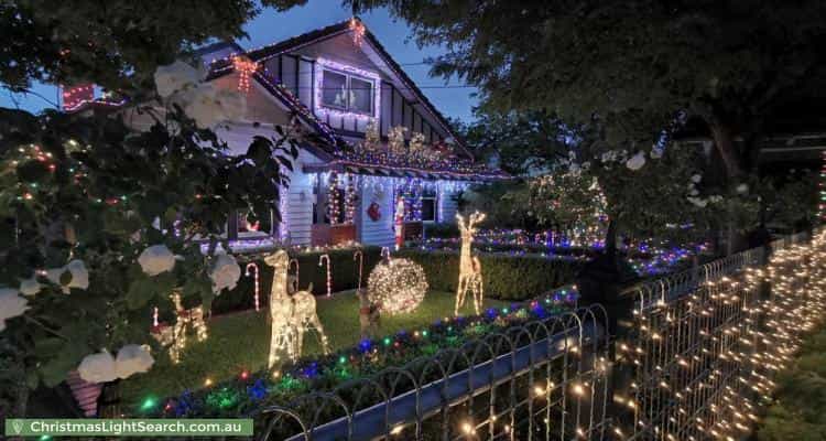 Christmas Light display at 21 Vernon Street, Croydon