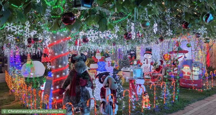 Christmas Light display at 8 Kennack Vista, Atwell