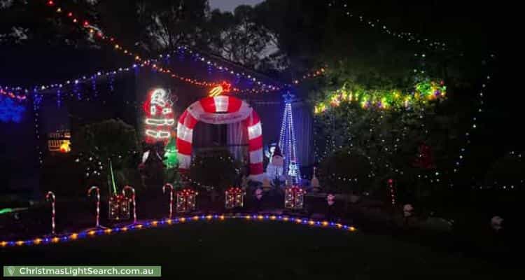 Christmas Light display at 17 Lord Hobart Court, Surrey Downs