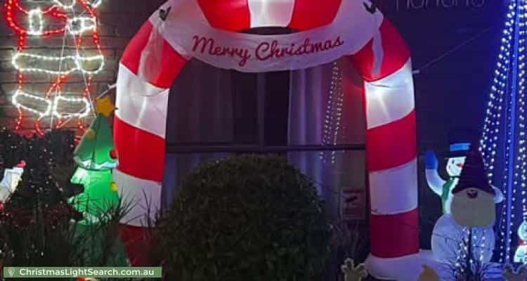 Christmas Light display at 17 Lord Hobart Court, Surrey Downs