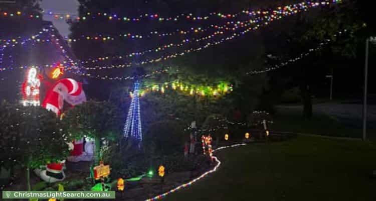 Christmas Light display at 17 Lord Hobart Court, Surrey Downs