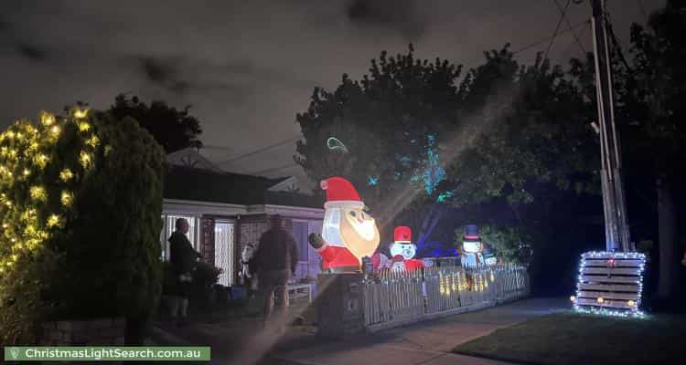 Christmas Light display at 84 Orange Street, Bentleigh East