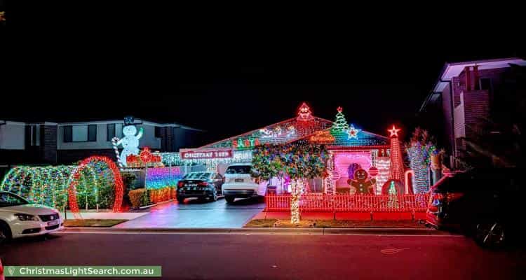 Christmas Light display at 12 Bourne Ridge, Oran Park