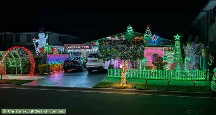 Christmas Light display at 12 Bourne Ridge, Oran Park
