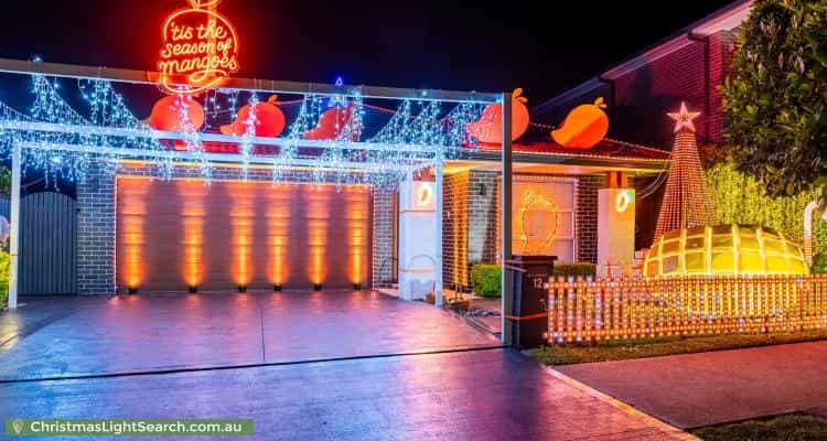 Christmas Light display at 12 Bourne Ridge, Oran Park