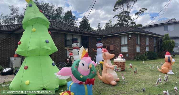 Christmas Light display at 17 Cowra Street, Greystanes