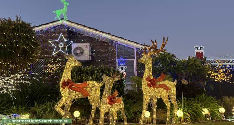 Christmas Light display at 5 Waraker Way, Leeming