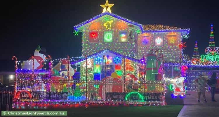 Christmas Light display at 62 Stockholm Avenue, Hassall Grove