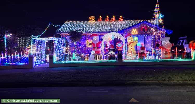Christmas Light display at 9 Warwick Place, Kings Meadows