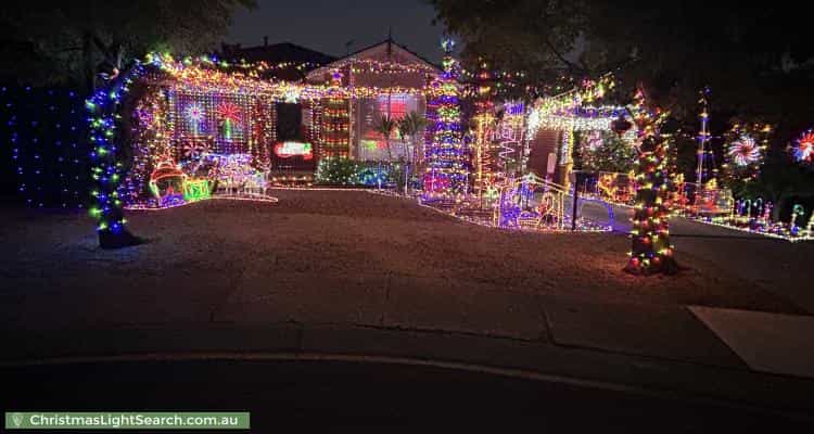 Christmas Light display at 6 Beela Place, Ngunnawal