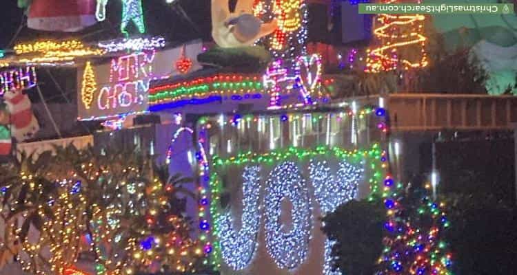 Christmas Light display at 42 Volante Crescent, Mermaid Waters
