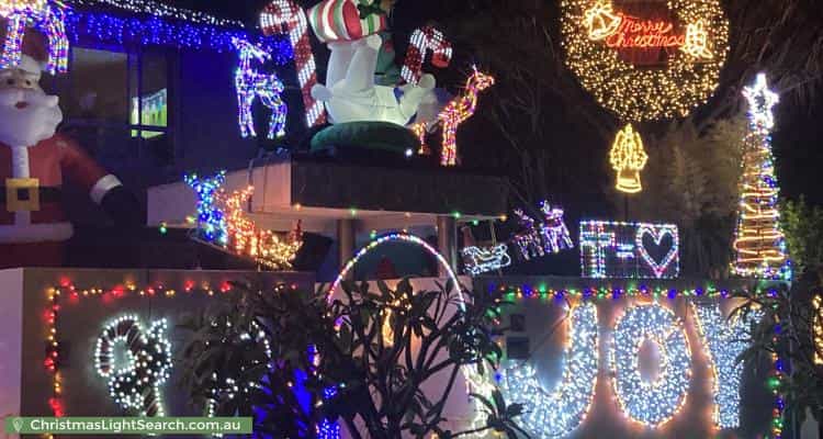 Christmas Light display at 42 Volante Crescent, Mermaid Waters