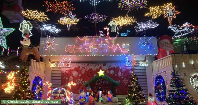 Christmas Light display at 42 Volante Crescent, Mermaid Waters