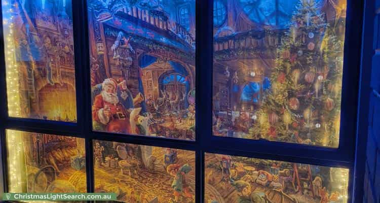 Christmas Light display at  Jenkins Street, Evanston Gardens