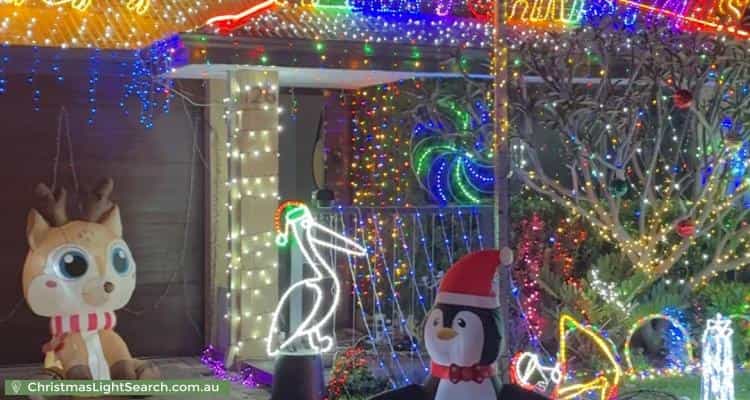 Christmas Light display at 128 Pannage Way, Brabham