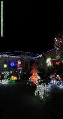 Christmas Light display at 42 Hodder Street, Brighton East